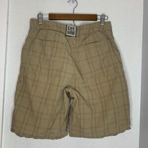 Life is Good reversible shorts pockets brown / plaid